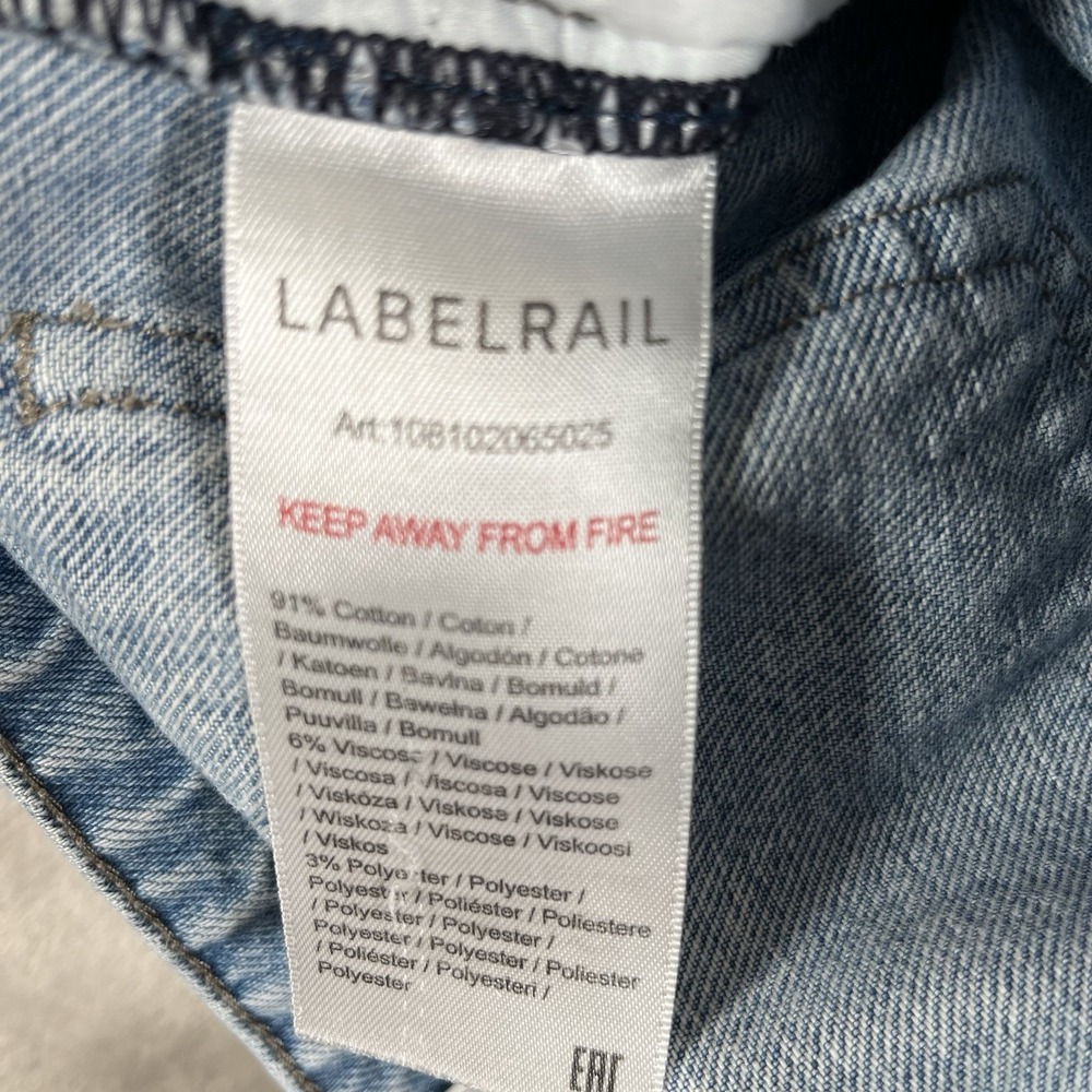 Labelrail X Olivia Alice Jeans Size 8 (26x26) Light Wash Raw Hem Denim - Picture 7 of 9